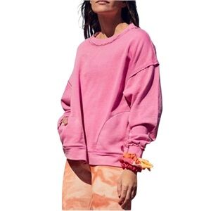 Free People Movement Oversized Solid Metti Crew Cotton - Sz medium